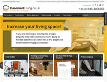 Tablet Screenshot of basement-living.co.uk
